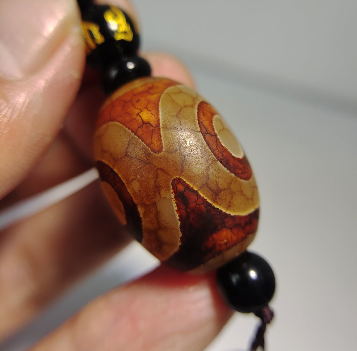 real tibetan ancient three eyes dzi bead amulet pendant genuine old antique himalaya agate 3 pure gzi talisman bracelet
