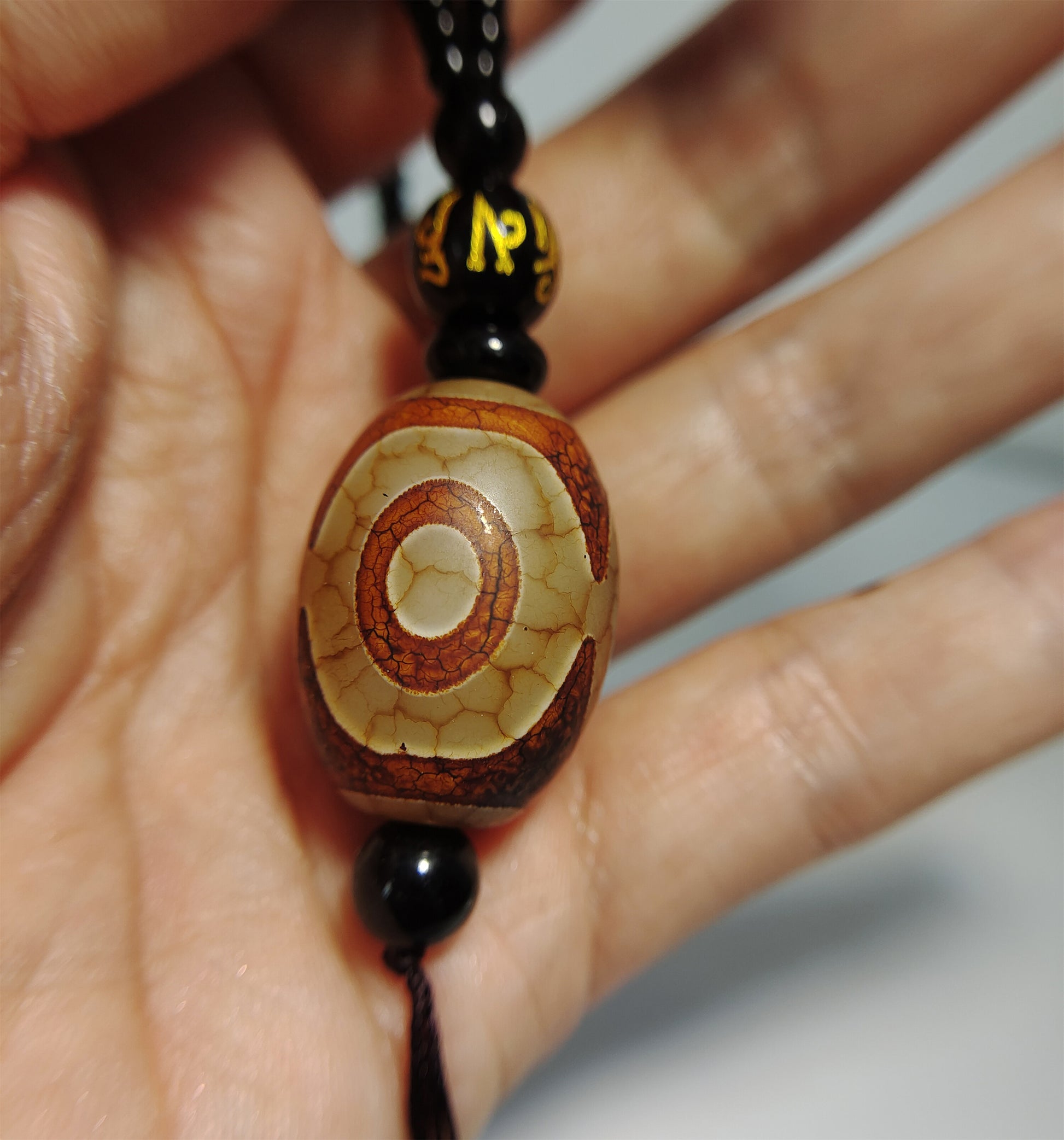 real tibetan ancient three eyes dzi bead amulet pendant genuine old antique himalaya agate 3 pure gzi talisman bracelet