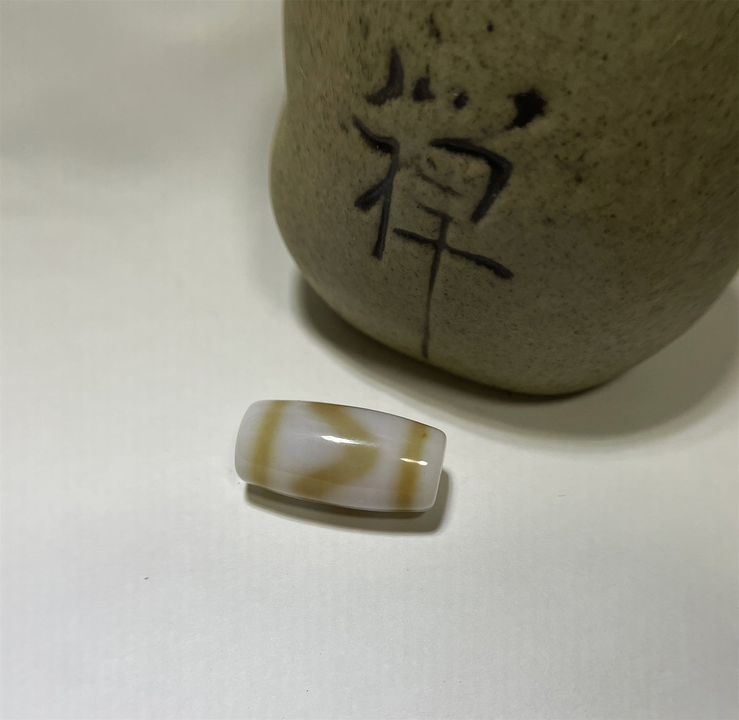 real tibetan ancient tiger tooth dzi bead pendant amulet genuine old zigzag himalaya agate water wave gzi talisman