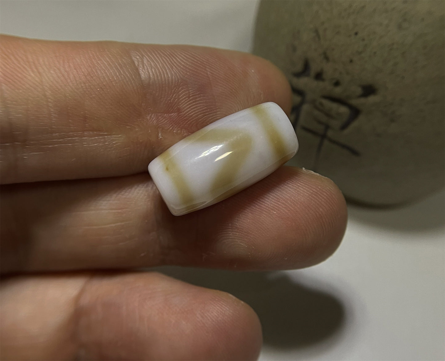 real tibetan ancient tiger tooth dzi bead pendant amulet genuine old zigzag himalaya agate water wave gzi talisman