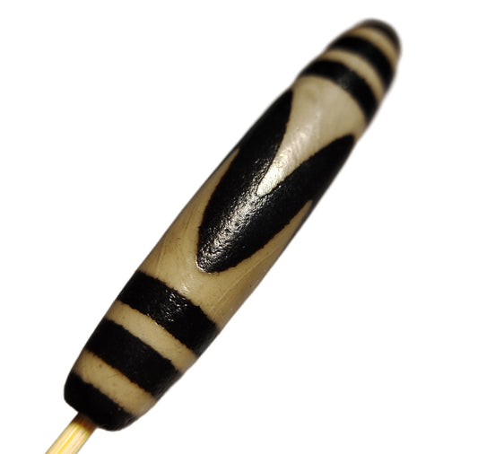 real tibetan ancient tiger tooth dzi bead pendant amulet genuine old zig zag himalaya agate water wave pure gzi talisman