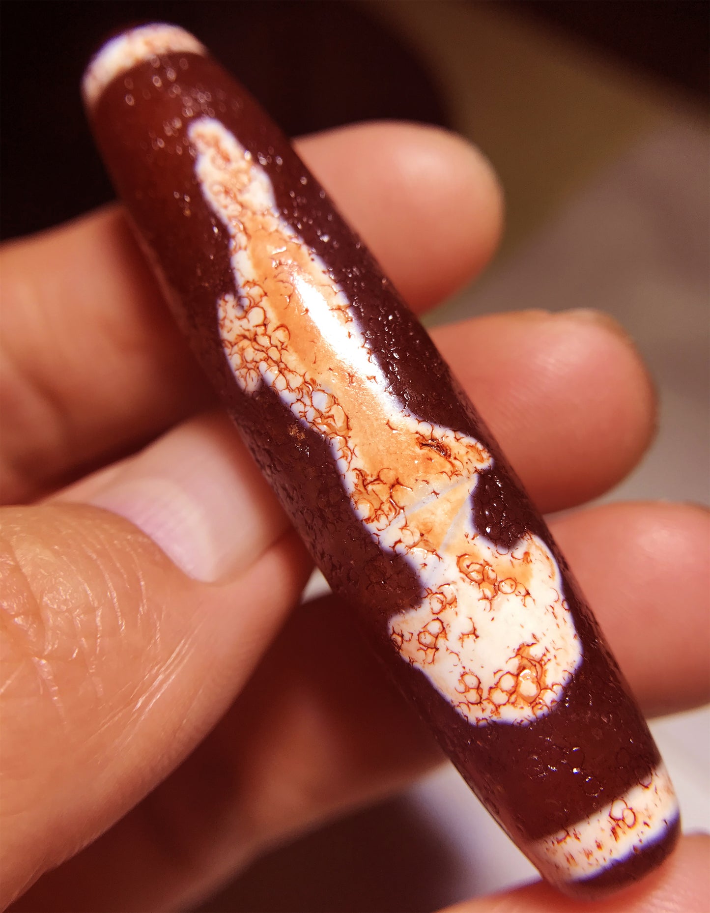 real tibetan guanyin buddha dzi bead amulet pendant genuine old antique himalaya agate ancient pure gzi kwan yin talisman