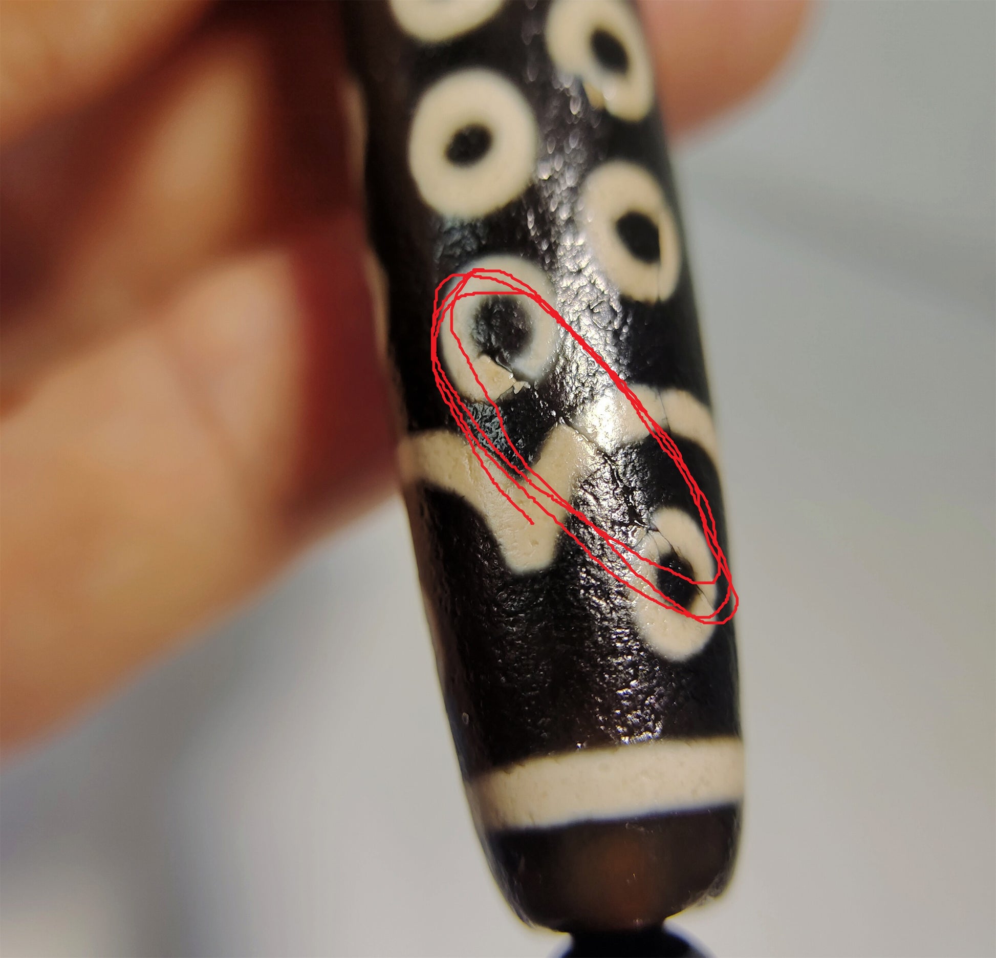 Genuine Tibetan 21 Eyes Dzi Bead Pendant Amulet Old Ancient Pure Himalaya Agate Twenty One Eyed Gzi