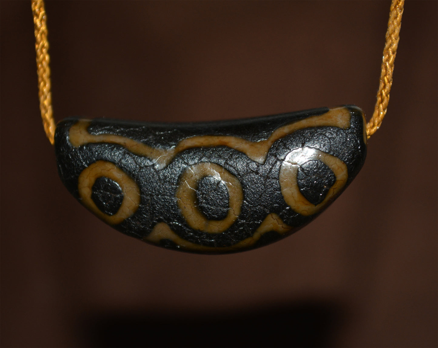 Real Tibetan Ancient Pure Five Eyes Dzi Bead