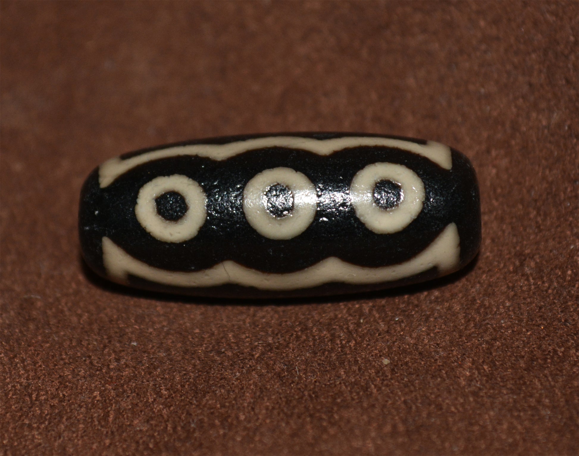 Genuine Tibetan Five Eyes Dzi Bead Pendant Old Ancient Pure Amulet Himalaya Agate 5 Eyed Gzi