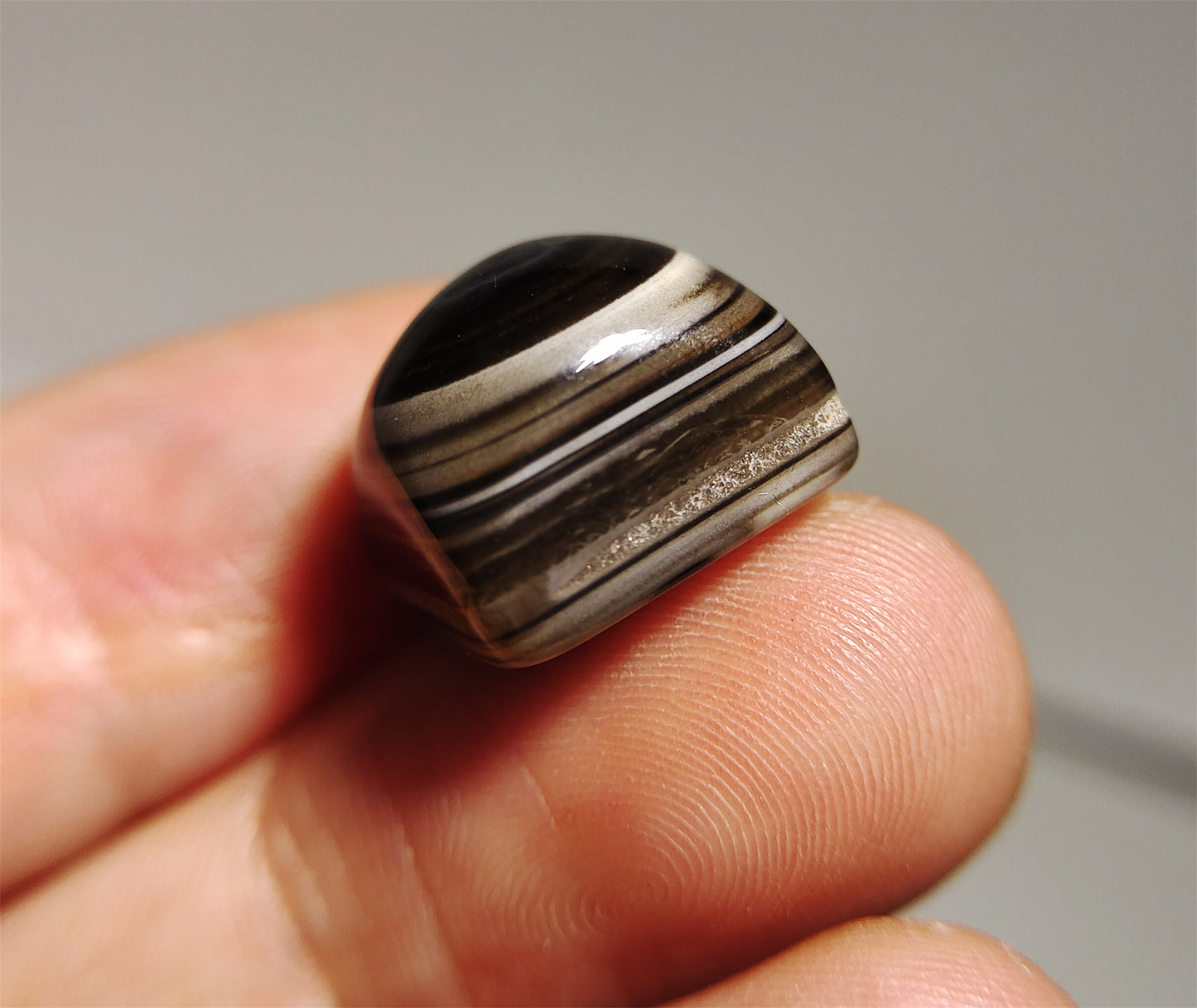 Tibetan Lukmik Dzi Bead Amulet Goat Horse Eye