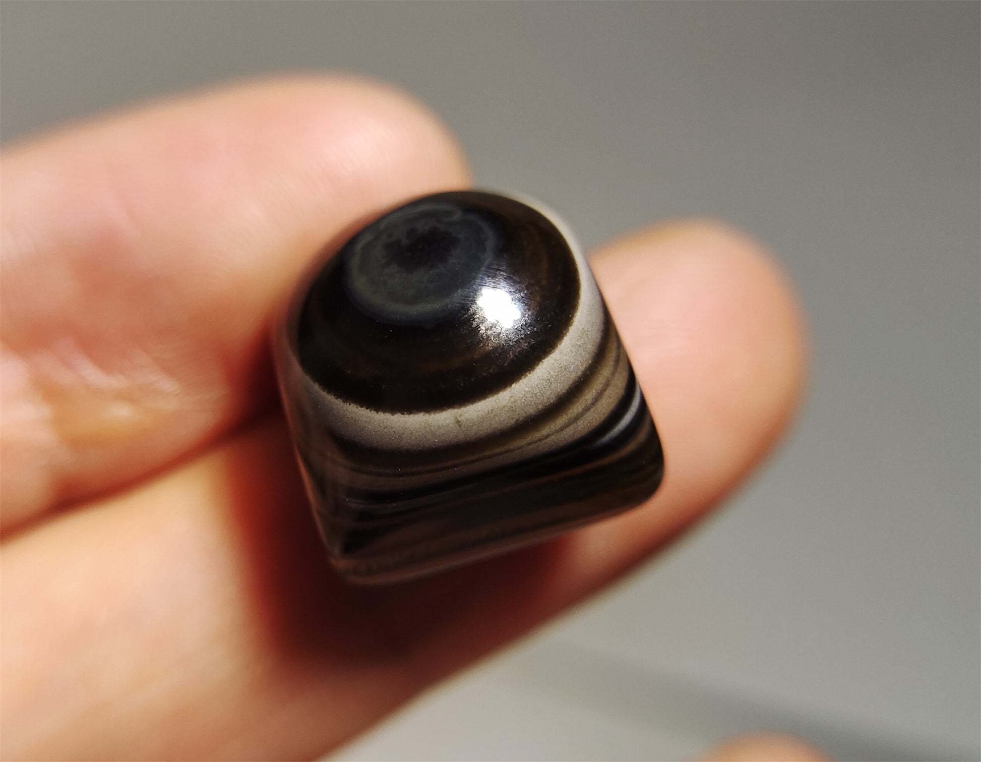 Tibetan Lukmik Dzi Bead Amulet Goat Horse Eye