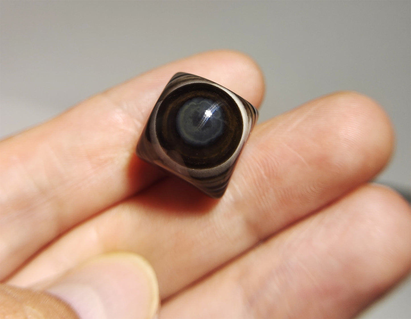 Tibetan Lukmik Dzi Bead Amulet Goat Horse Eye