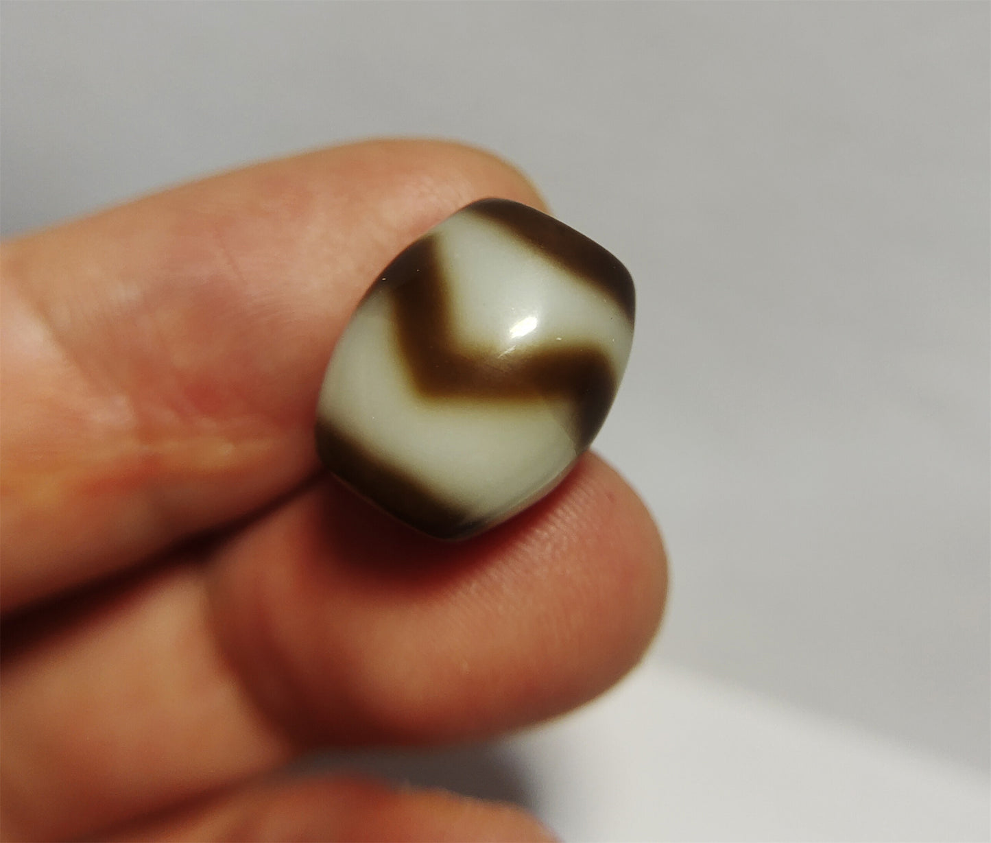 tibetan ancient tiger tooth dzi bead pendant amulet genuine old zig zag himalaya agate water wave pure gzi talisman