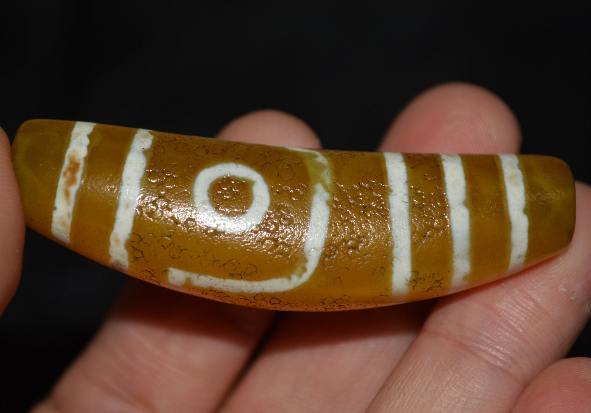 Ancient Old Tibetan Two Eyes Dzi Bead Amulet Himalaya Real Agate Gzi Tibet Talisman Pendant