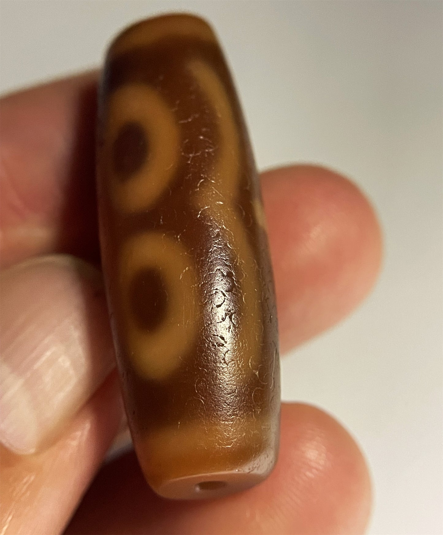 Ancient Bodhi Leaf Dzi Bead Buddha's Heart Real Tibetan Three Eyes Amulet Pendant Himalaya Agate Pure Special 3 Eyed Gzi Old Antique Talisman Bracelet Authentic