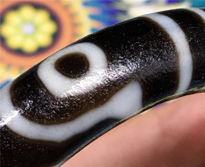 Ancient Dzi Bead Bangle Genuine Tibet Twelve Eyes Amulet Himalaya Agate Pure 12 Eyed Gzi Old Antique Real Talisman Bracelet