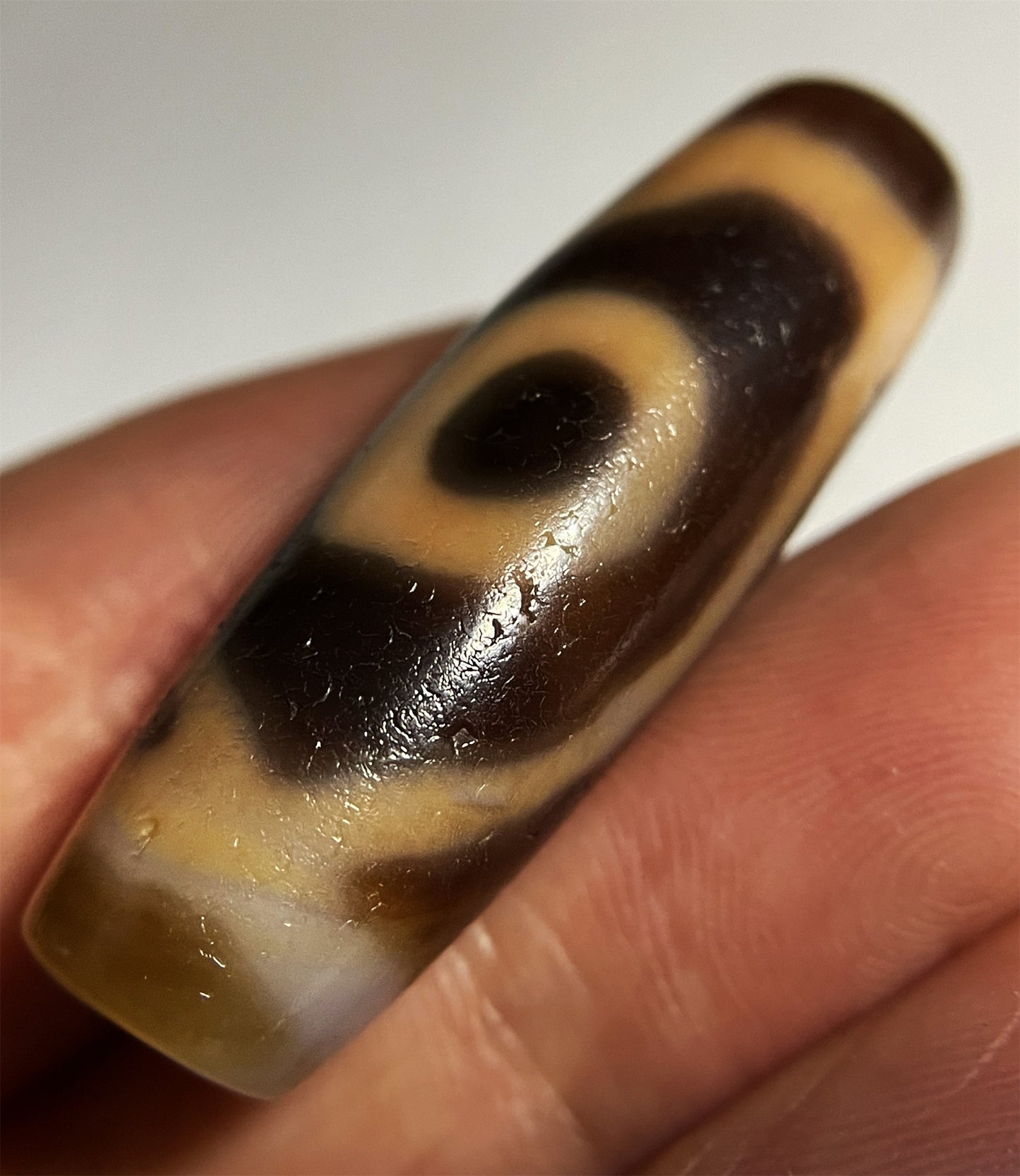 Ancient Genuine Tibet Two Eyes Dzi Bead Amulet Pendant Himalaya Agate Pure Special 2 Eyed Gzi Old Antique Real Talisman Bracelet