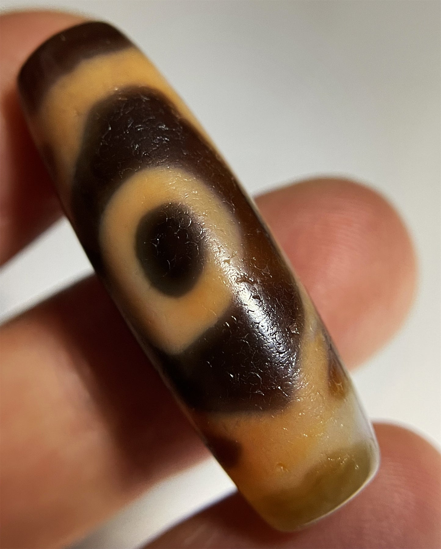 Ancient Genuine Tibet Two Eyes Dzi Bead Amulet Pendant Himalaya Agate Pure Special 2 Eyed Gzi Old Antique Real Talisman Bracelet