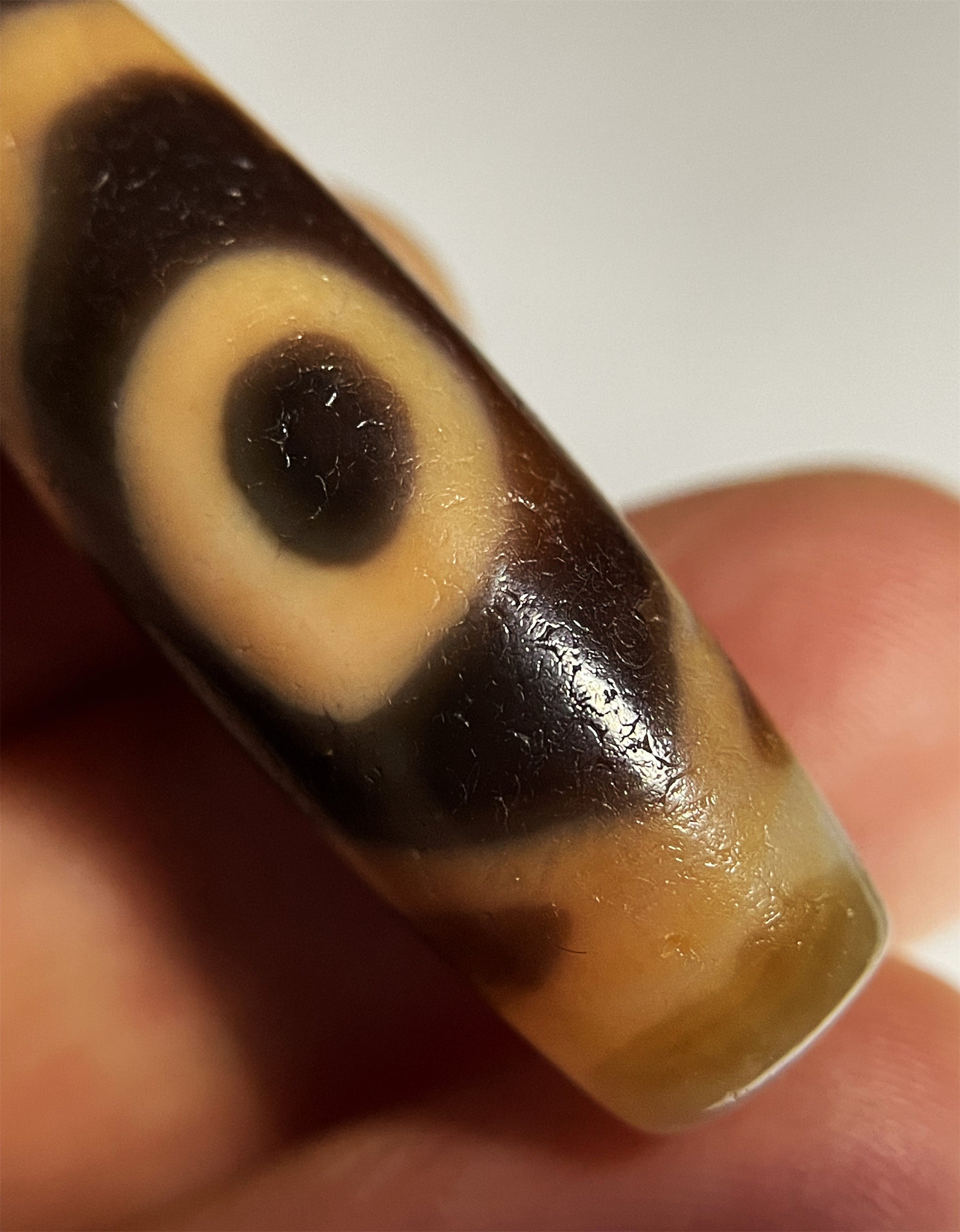 Ancient Genuine Tibet Two Eyes Dzi Bead Amulet Pendant Himalaya Agate Pure Special 2 Eyed Gzi Old Antique Real Talisman Bracelet