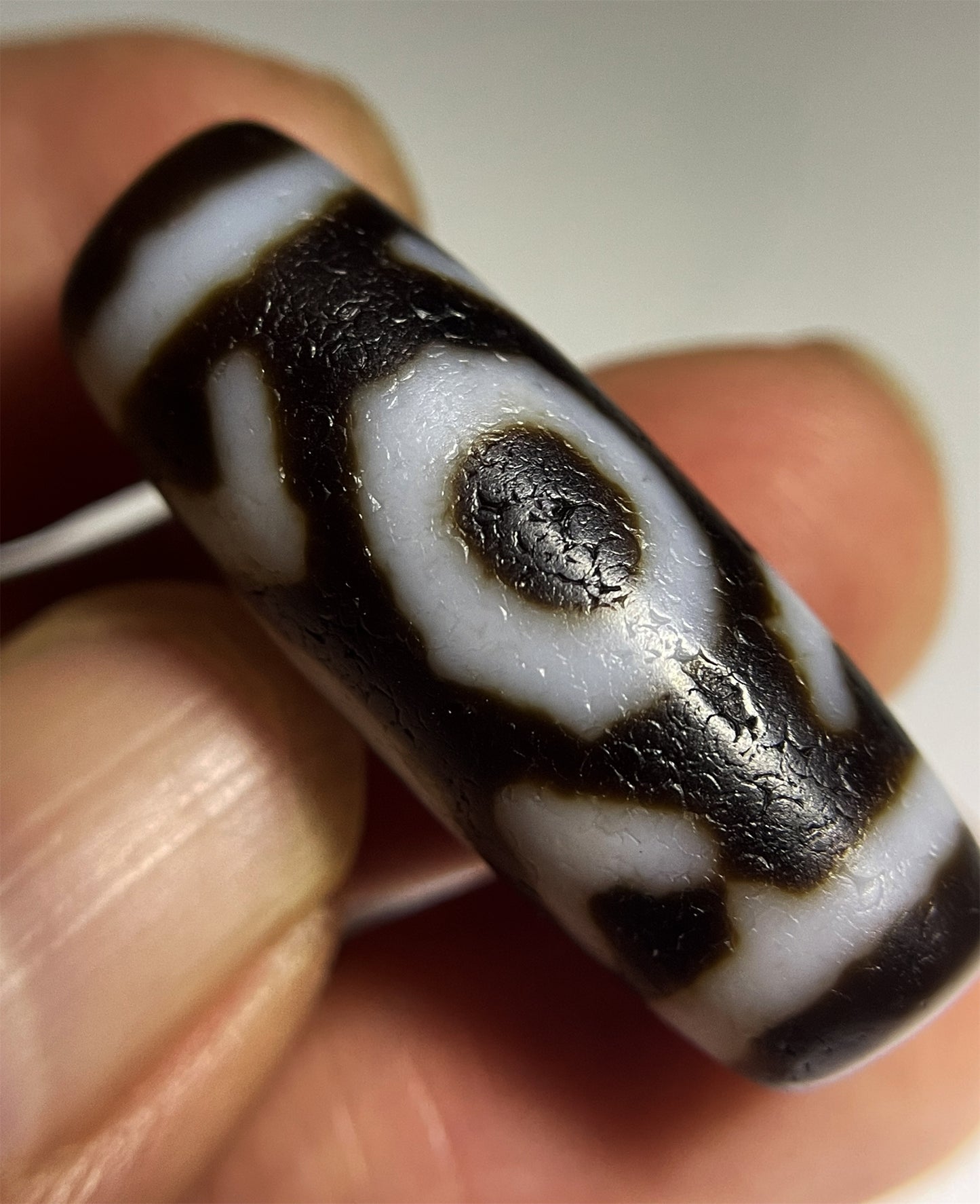 Ancient Dzi Bead Real Tibetan Nine Eyes Amulet Pendant Himalayan Agate Pure Special Three Eyed Gzi Old Antique Genuine Talisman Bracelet