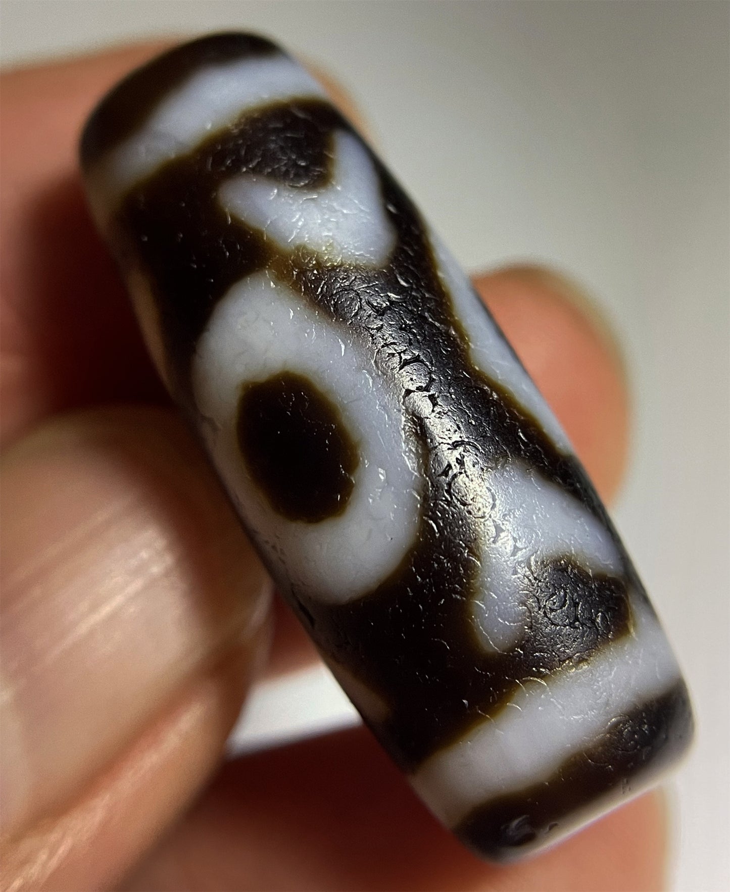 Ancient Dzi Bead Real Tibetan Nine Eyes Amulet Pendant Himalayan Agate Pure Special Three Eyed Gzi Old Antique Genuine Talisman Bracelet