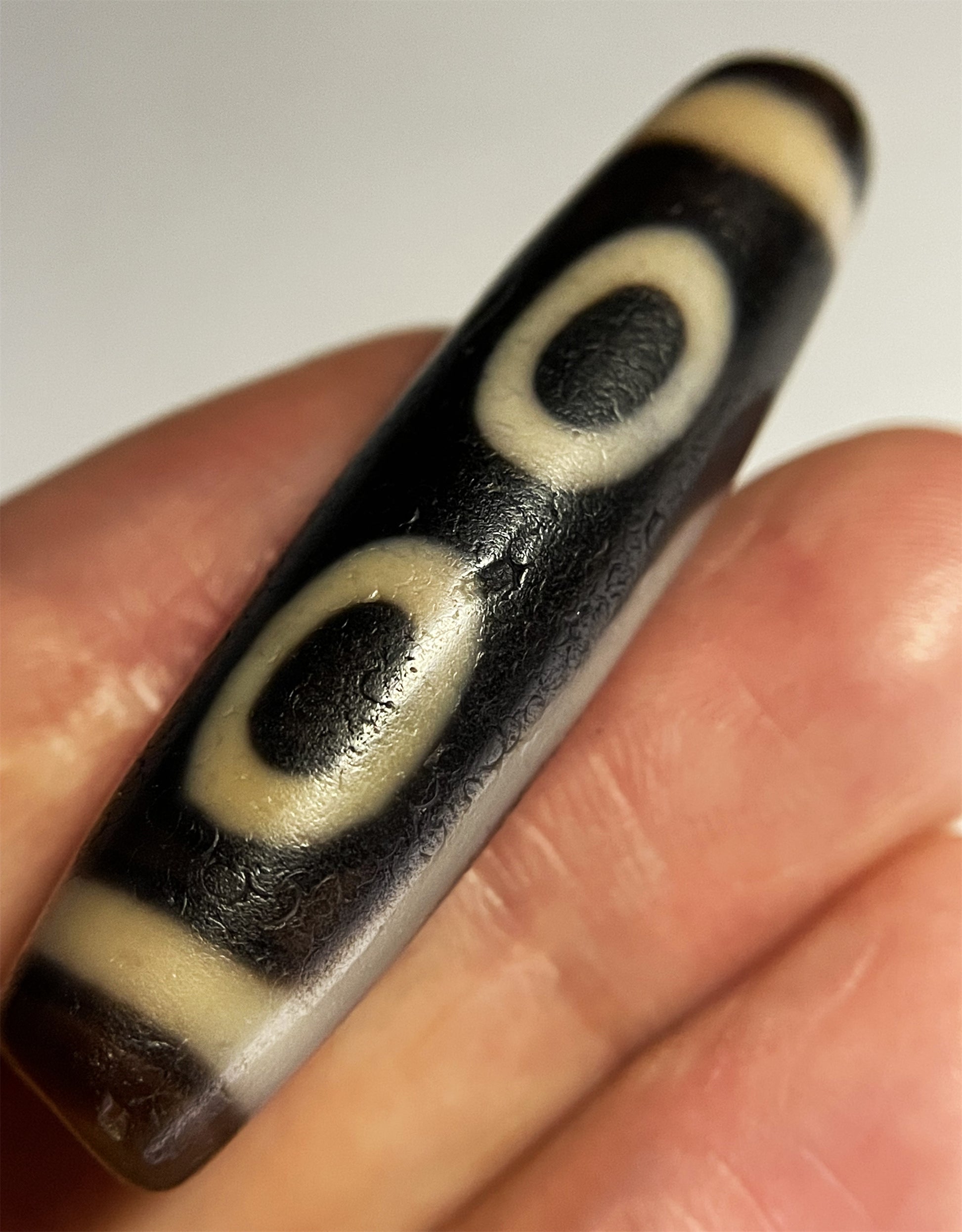 Ancient Dzi Bead Tibetan Three Eyes Amulet Pendant Real Himalaya Agate Pure Special 3 Eyed Gzi Old Antique Genuine Talisman Bracelet Authentic