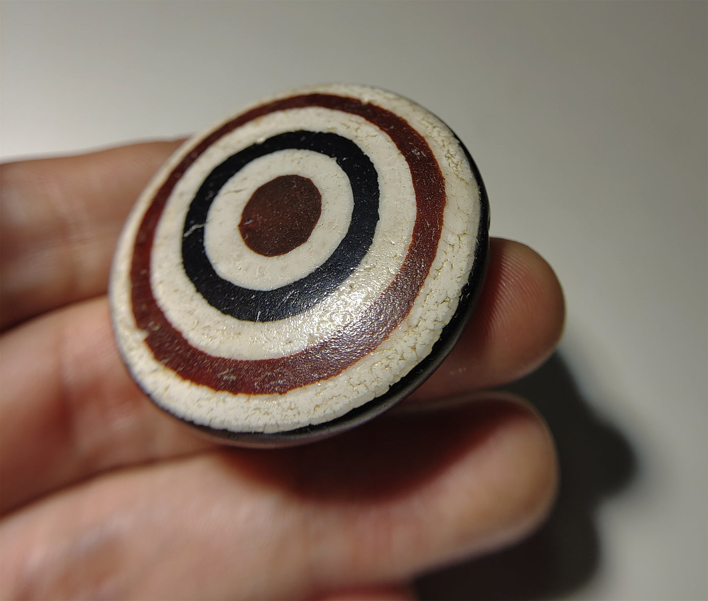 Tibetan Ancient Lukmik Eye Dzi Bead Pendant Goat Horse Pyu Himalaya Agate Amulet 5 Eyes