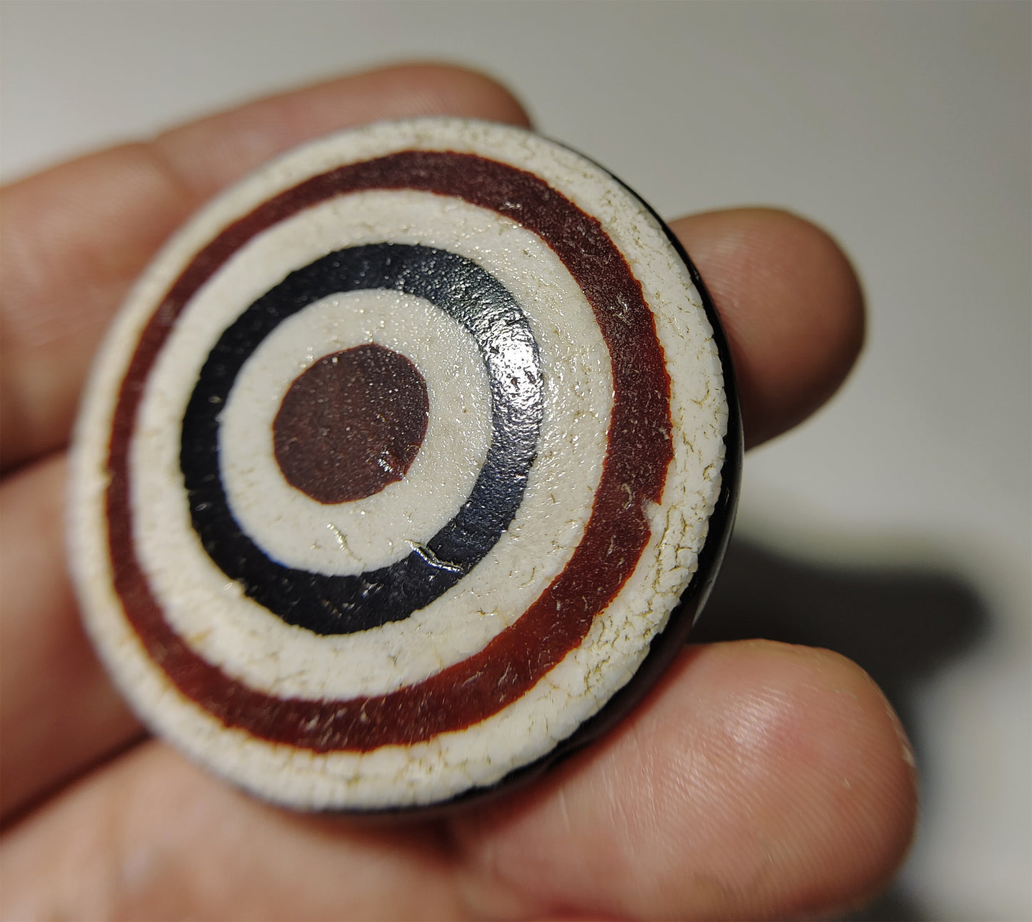 Tibetan Ancient Lukmik Eye Dzi Bead Pendant Goat Horse Pyu Himalaya Agate Amulet 5 Eyes