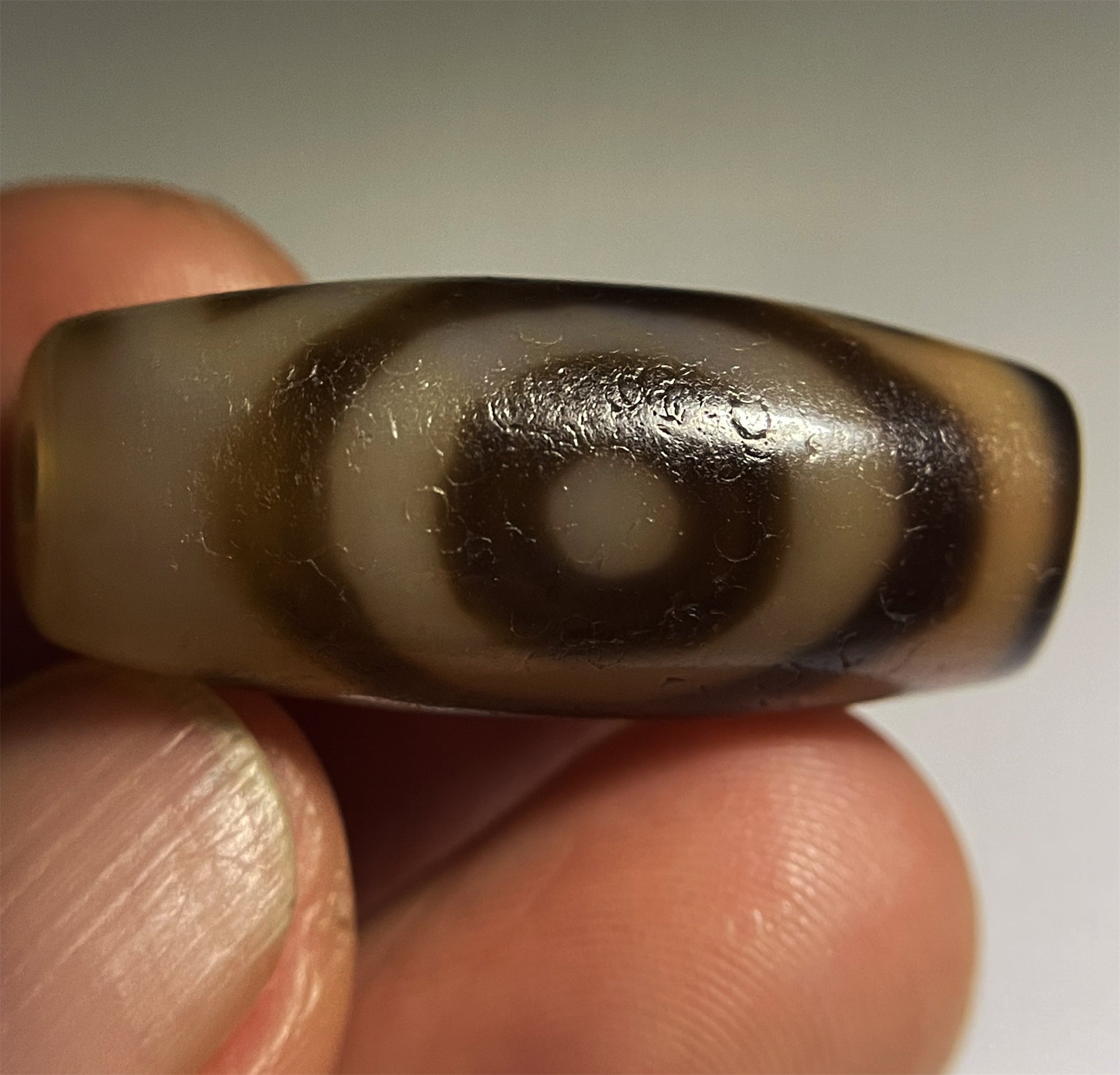 Ancient Real Tibetan Special Two Eyes Dzi Bead Amulet Pendant Himalayan Agate Pure Diamond Six Eyed Gzi Old Antique Genuine Talisman Bracelet