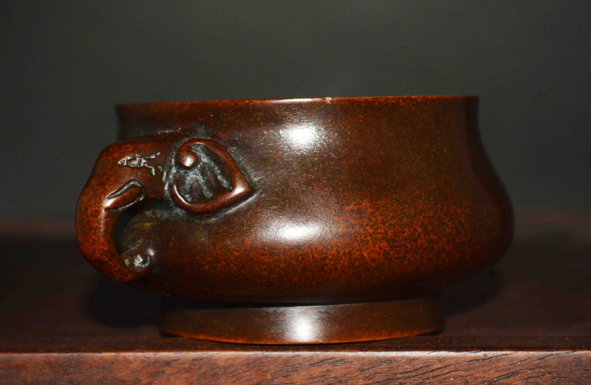 Chinese Old Antique Bronze Incense Burner Copper Censer Elephant Daoguang Qing Dynasty