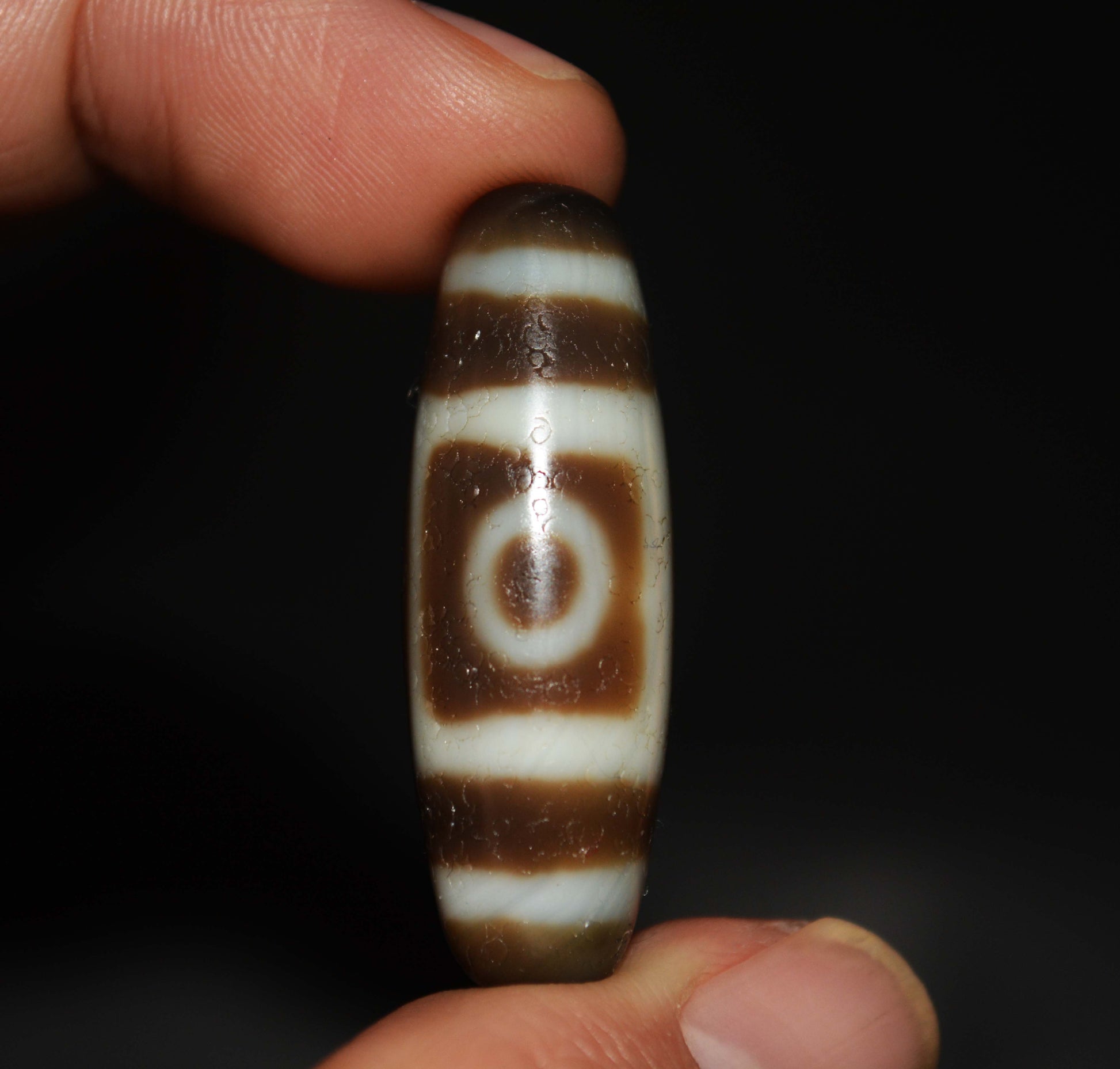 Real Ancient Himalaya Sakor Namkor Dzi Bead Pendant Amulet Tibetan Old Antique Genuine Agate Nepal Heaven and Earth Pure Gzi Talisman Bracelet