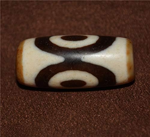 Genuine Ancient Himalaya Three Eyes Dzi Bead Amulet Pendant Tibet Old Real Agate 3 Eyed Pure Gzi Talisman Bracelet