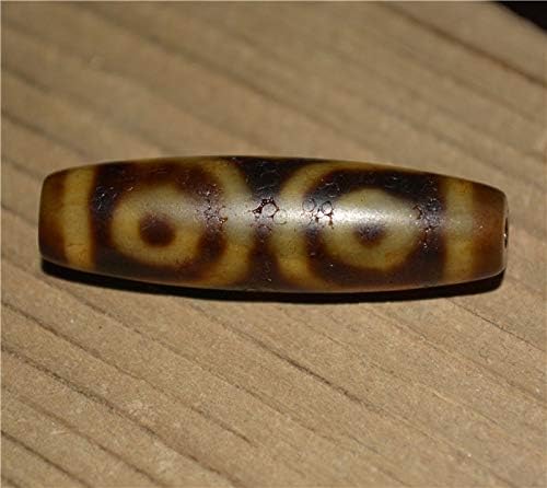 Genuine Ancient Tibet Three Eyed Dzi Bead Amulet Pendant Himalayan Old Real Agate 3 Eye Pure Gzi Talisman Bracelet