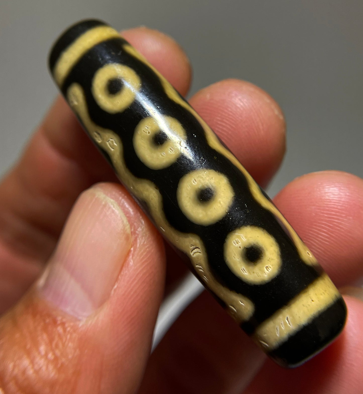 Genuine Ancient Tibetan Seven Eyes Dzi Bead Amulet Pendant Real Old Himalaya Agate Nepal 7 Eyed Pure Gzi Talisman