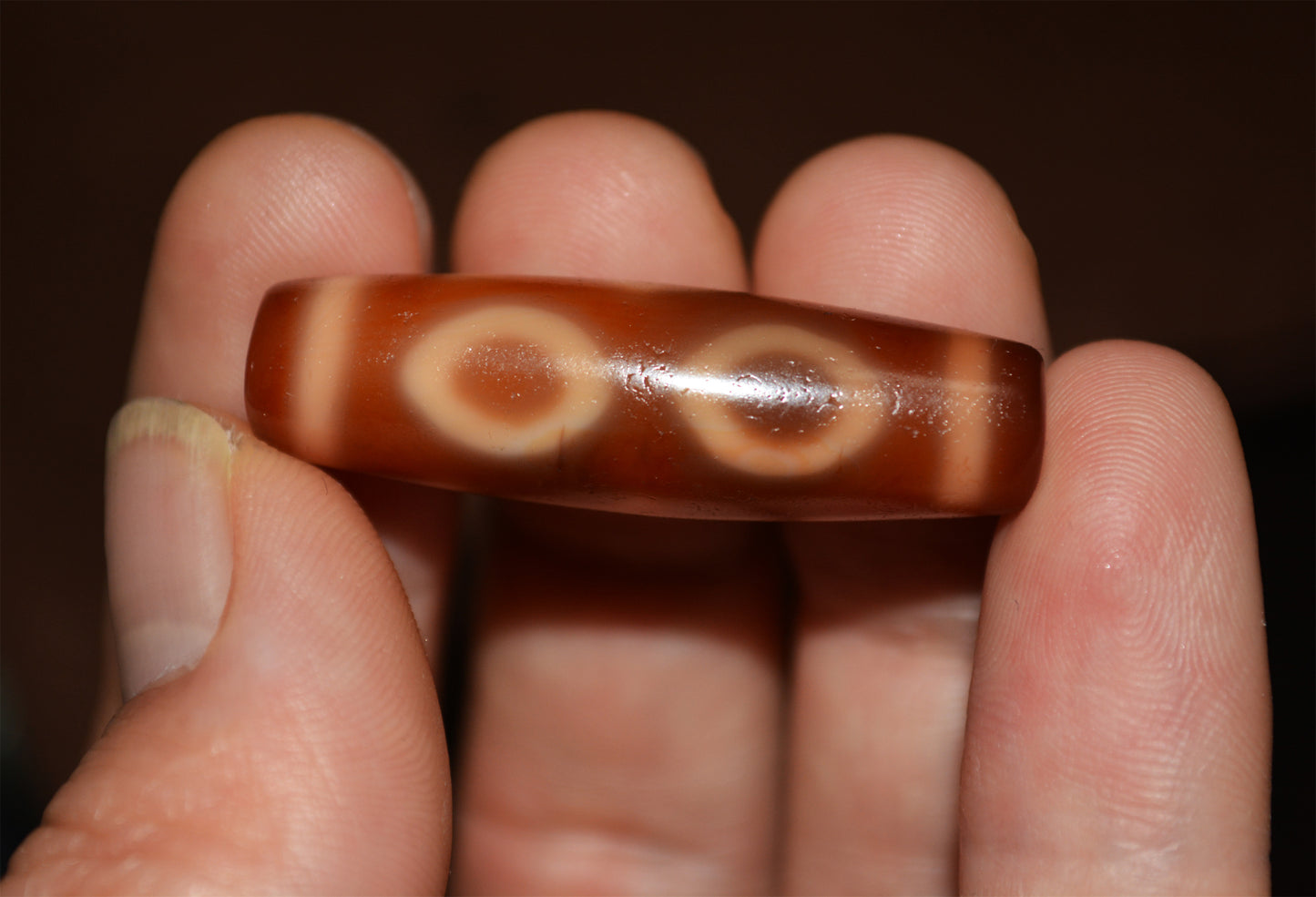 Real Ancient Tibetan Three Eyes Dzi Bead Pendant Amulet Himalaya Old Antique Genuine Agate Nepal 3 Eyed Pure Gzi Talisman Bracelet