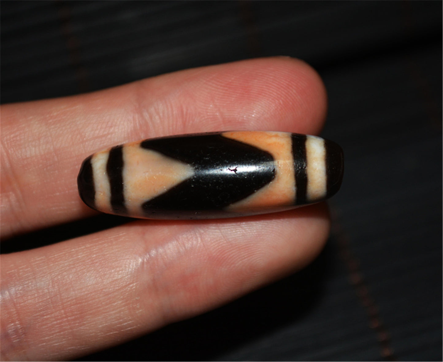 Genuine Ancient Tibetan Water Wave Dzi Bead Amulet Cinnabar Bloodspots Himalaya Pure Tiger Tooth Gzi Pendant Real Old Antique Agate ZigZag Talisman Bracelet