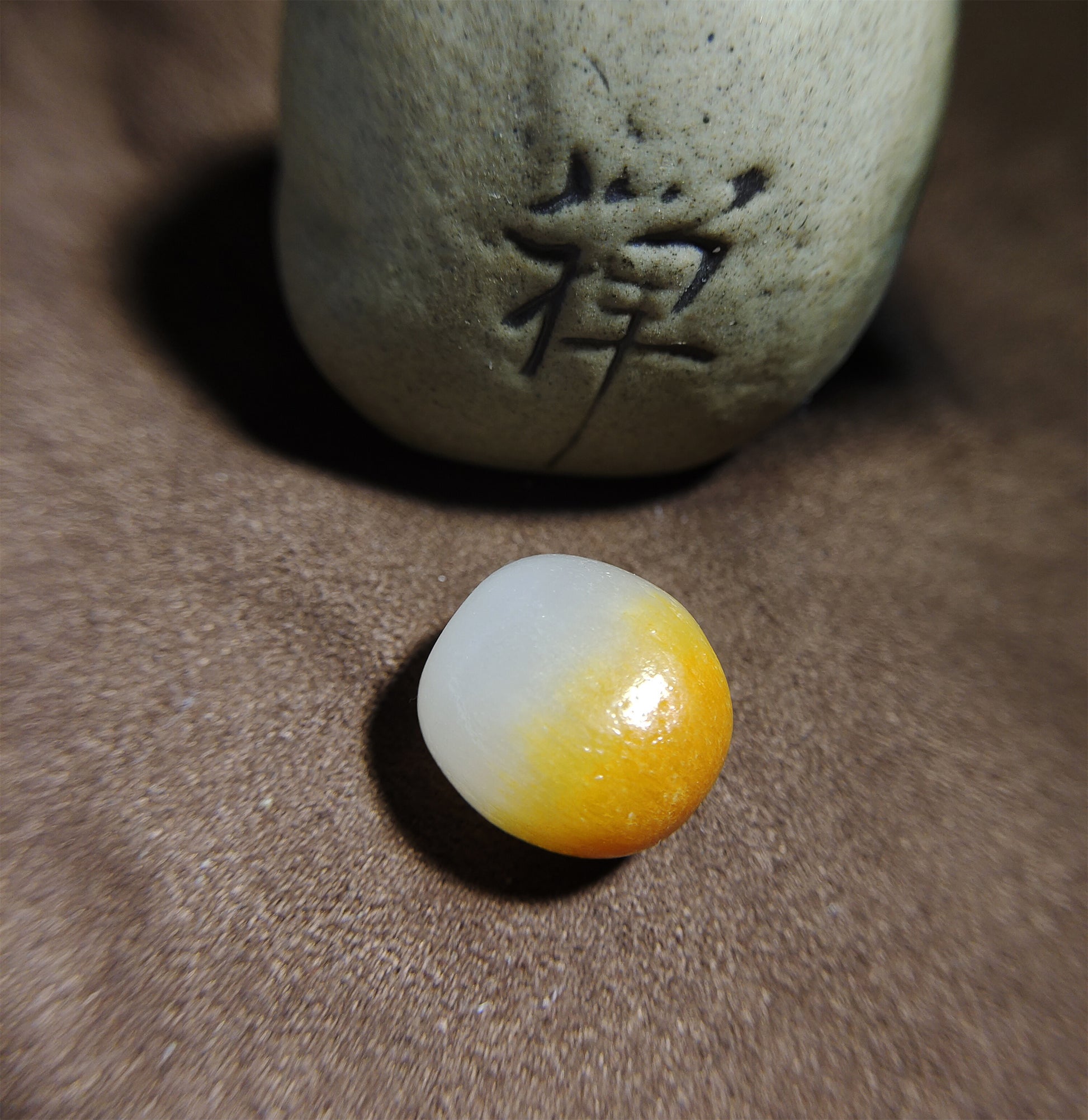 Genuine Chinese White Hetian Jade Pendant Natural Nephrite Bead Real Hotan Old Antique River Pebble Mutton Fat