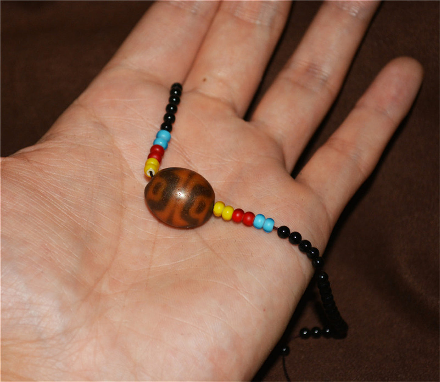 Genuine Himalaya Ancient Lotus Dzi Bead Pendant Amulet Tibetan Old Antique Real Agate Nepal Pure Six Eyes Gzi Talisman Bracelet