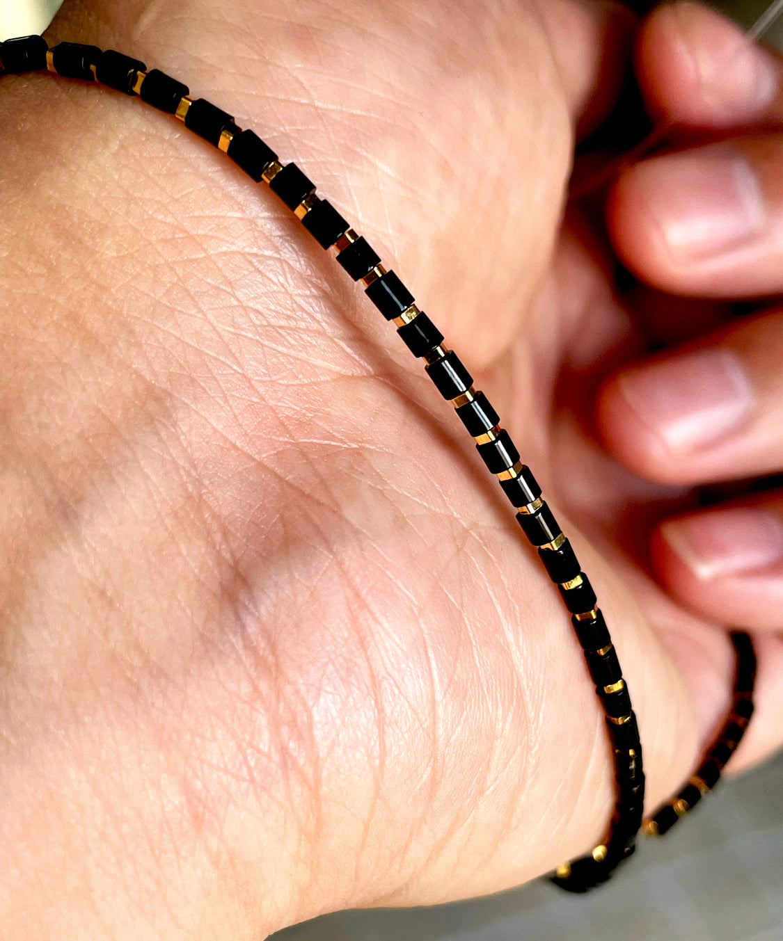 Genuine Himalaya Old Antiqe Black Agate Bracelet Necklace Real Mini Small Size Carnelian Tibetan Beads Natural Sardonyx 喜马拉雅黑玛瑙桶珠手串老剁珠项链缠丝玛瑙手链管珠锁骨链