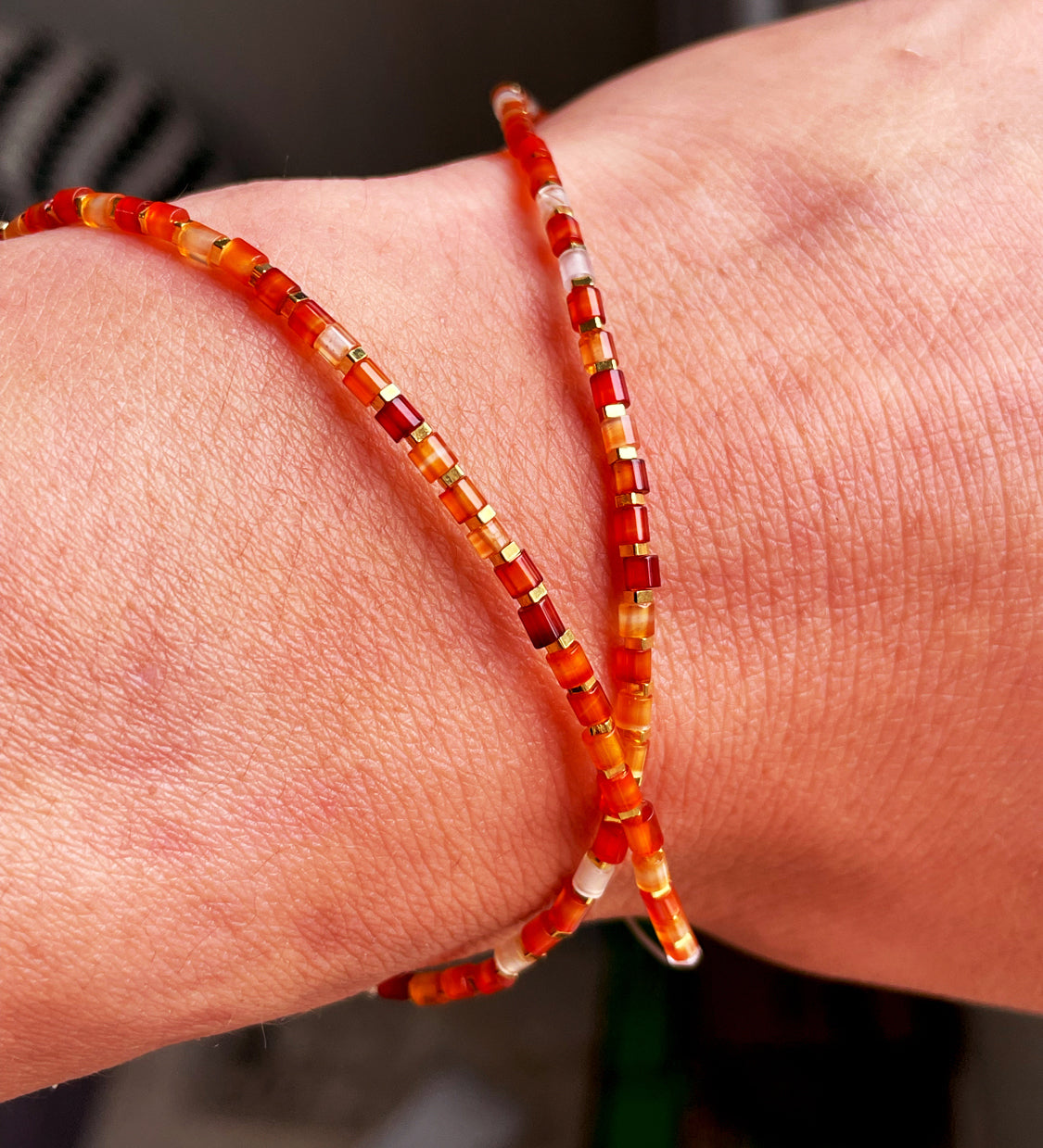 Himalaya Old Antiqe Sardonyx Red Agate Necklace Carnelian Bracelet Tibetan Mala Prayer Beads Natural Mini Small Size