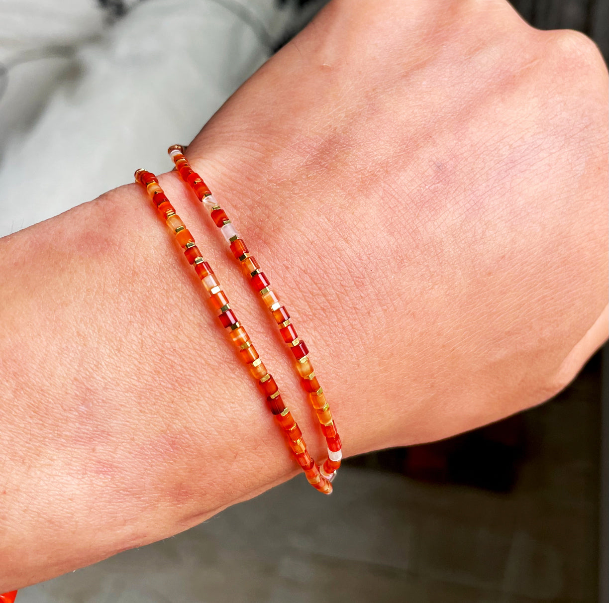 Himalaya Old Antiqe Sardonyx Red Agate Necklace Carnelian Bracelet Tibetan Mala Prayer Beads Natural Mini Small Size