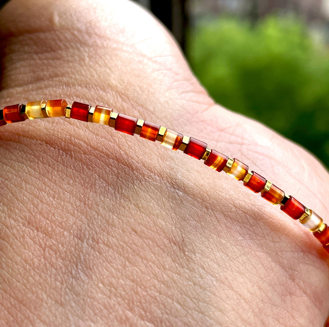 Himalaya Old Antiqe Sardonyx Red Agate Necklace Carnelian Bracelet Tibetan Mala Prayer Beads Natural Mini Small Size