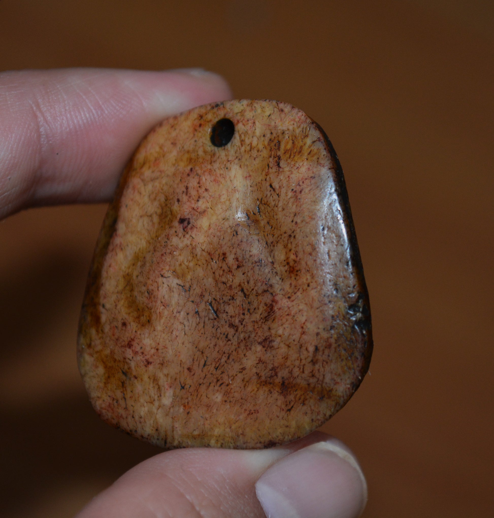 Genuine Himalayan Old Antique Kapala Bone Amulet Pendant Tibetan Talisman Real Gabala