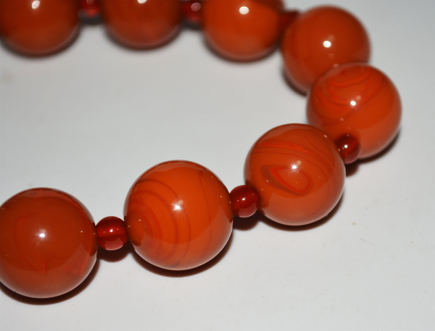 Genuine Himalayan Old Pema Raka Agate Bracelet Mala Prayer Beads Tibeta Nanhong Carnelian Rosary  Real Worry Amulet