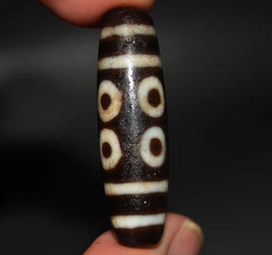 Genuine Tibet Ancient Pure Eight Eyes Dzi Bead Amulet Pendant Himalayan Agate Real 8 Eyed Gzi Old Antique Talisman Bracelet