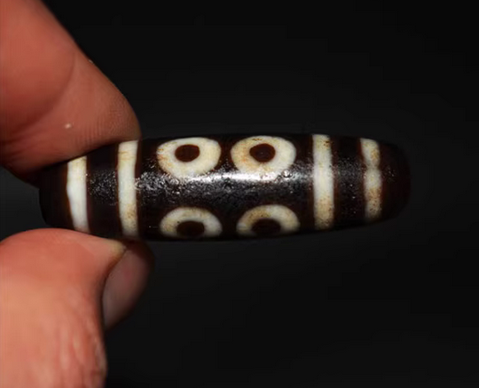 Genuine Tibet Ancient Pure Eight Eyes Dzi Bead Amulet Pendant Himalayan Agate Real 8 Eyed Gzi Old Antique Talisman Bracelet