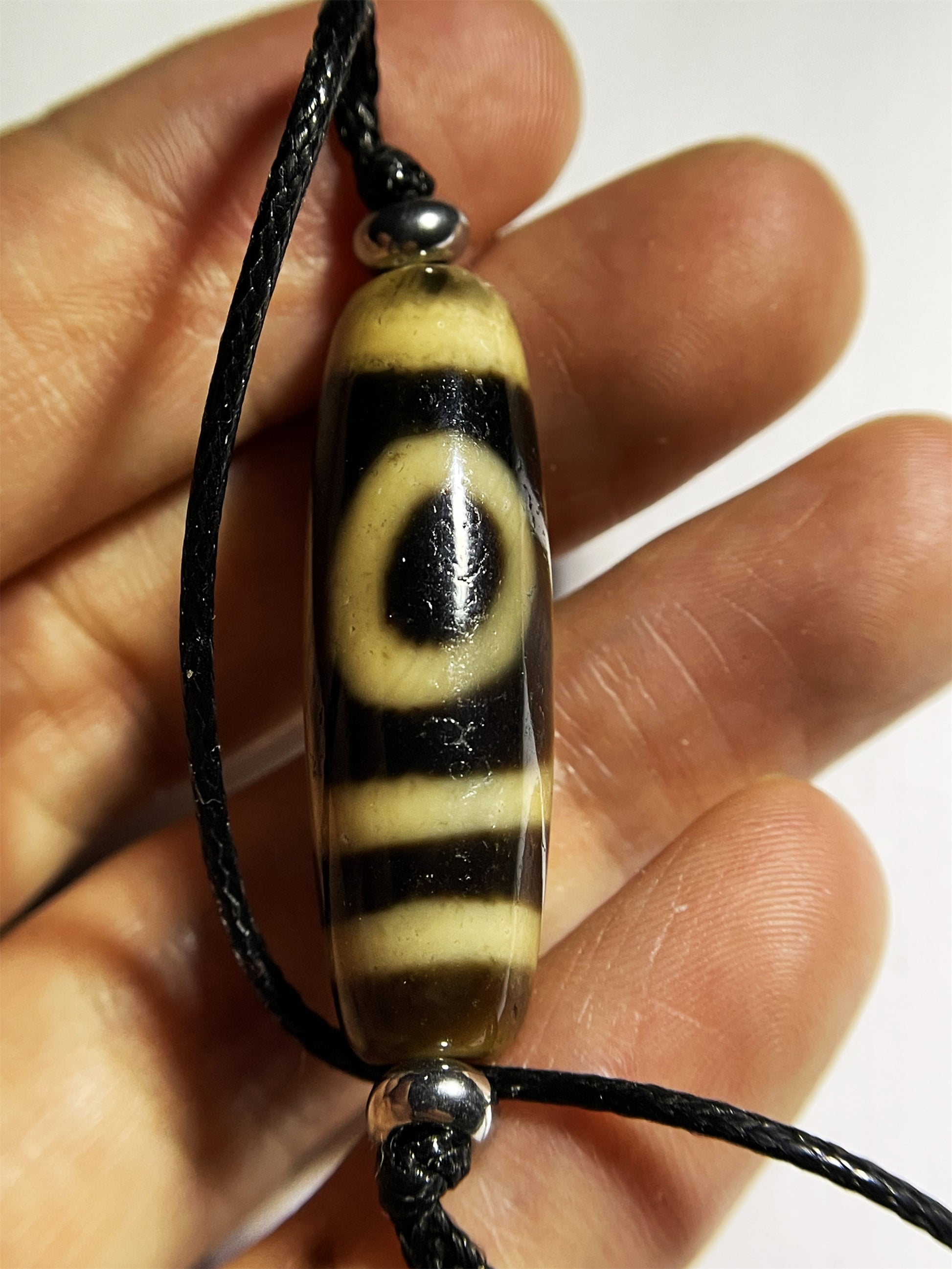 Genuine Tibet Ancient Two Eyes Dzi Bead Amulet Pendant Himalayas Agate Pure 2 Eyed Gzi Old Antique Real Talisman Bracelet