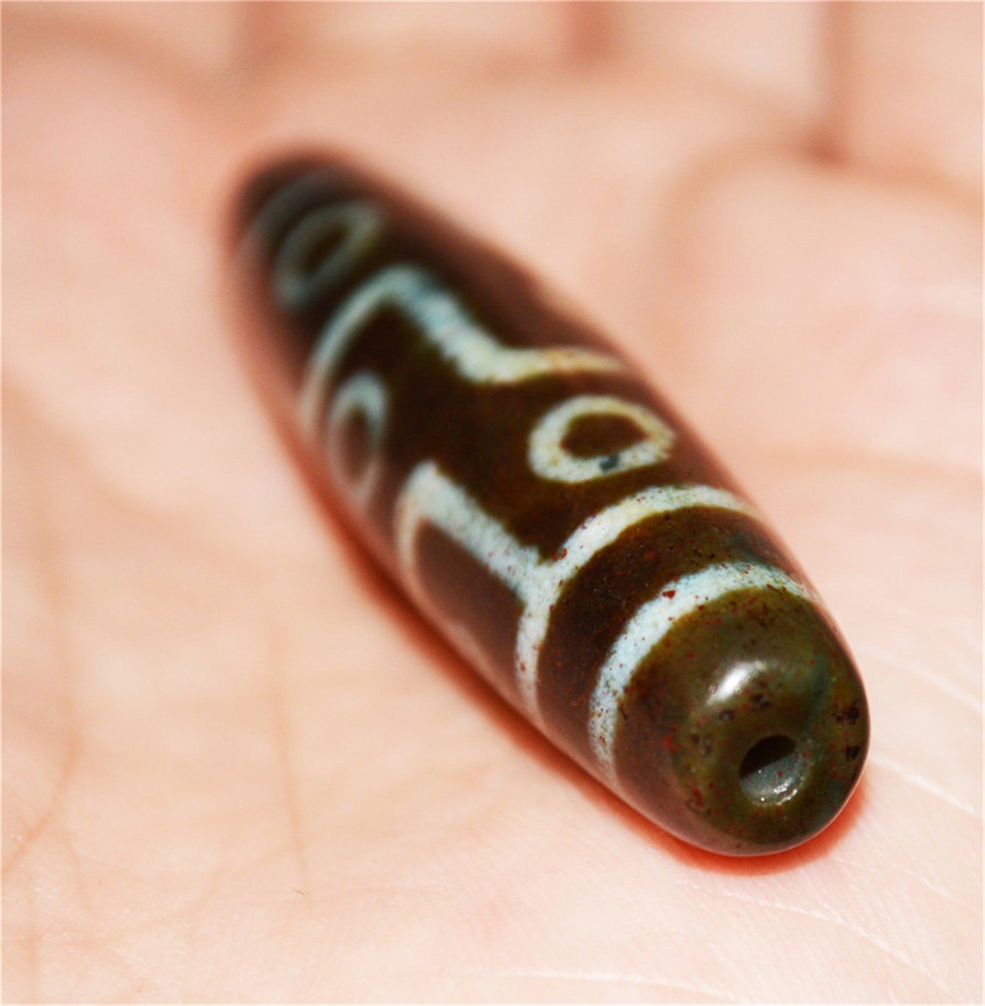 Genuine Tibetan Ancient Cinnabar Nine Eyes Dzi Bead Pendant Amulet Himalaya Old Antique Real Agate Nepal Bloodspots 9 Eyed Pure Gzi Talisman Bracelet