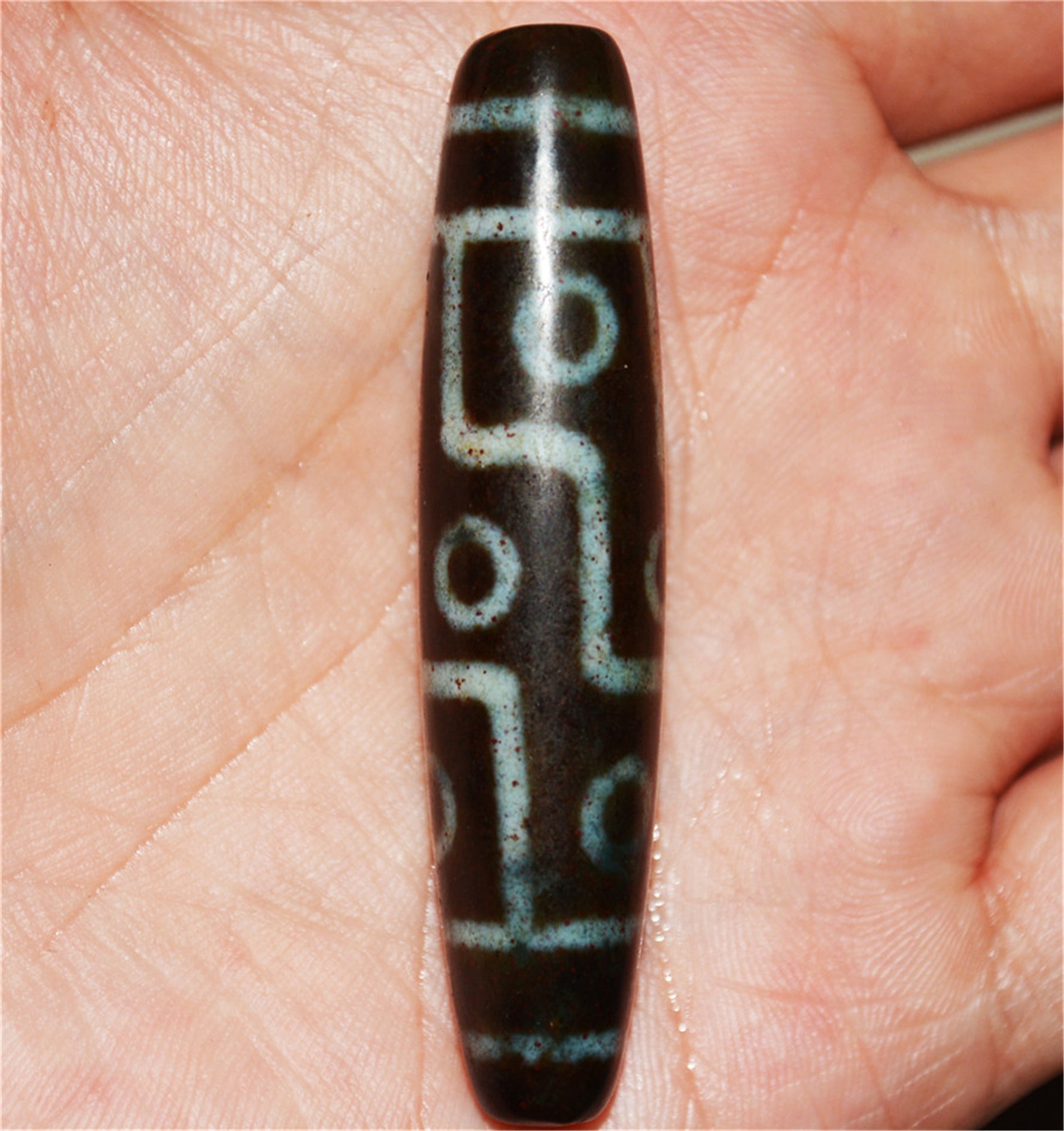 Genuine Tibetan Ancient Cinnabar Nine Eyes Dzi Bead Pendant Amulet Himalaya Old Antique Real Agate Nepal Bloodspots 9 Eyed Pure Gzi Talisman Bracelet