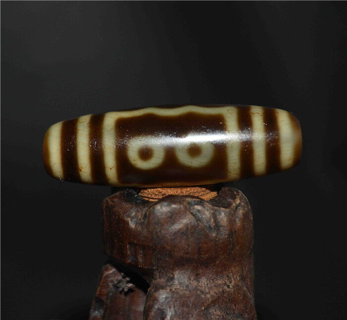 Genuine Tibetan Ancient Five Eyes Dzi Bead Pendant Amulet Himalayan Old Antique Real Agate Nepal 5 Eyed Pure Gzi Talisman Bracelet