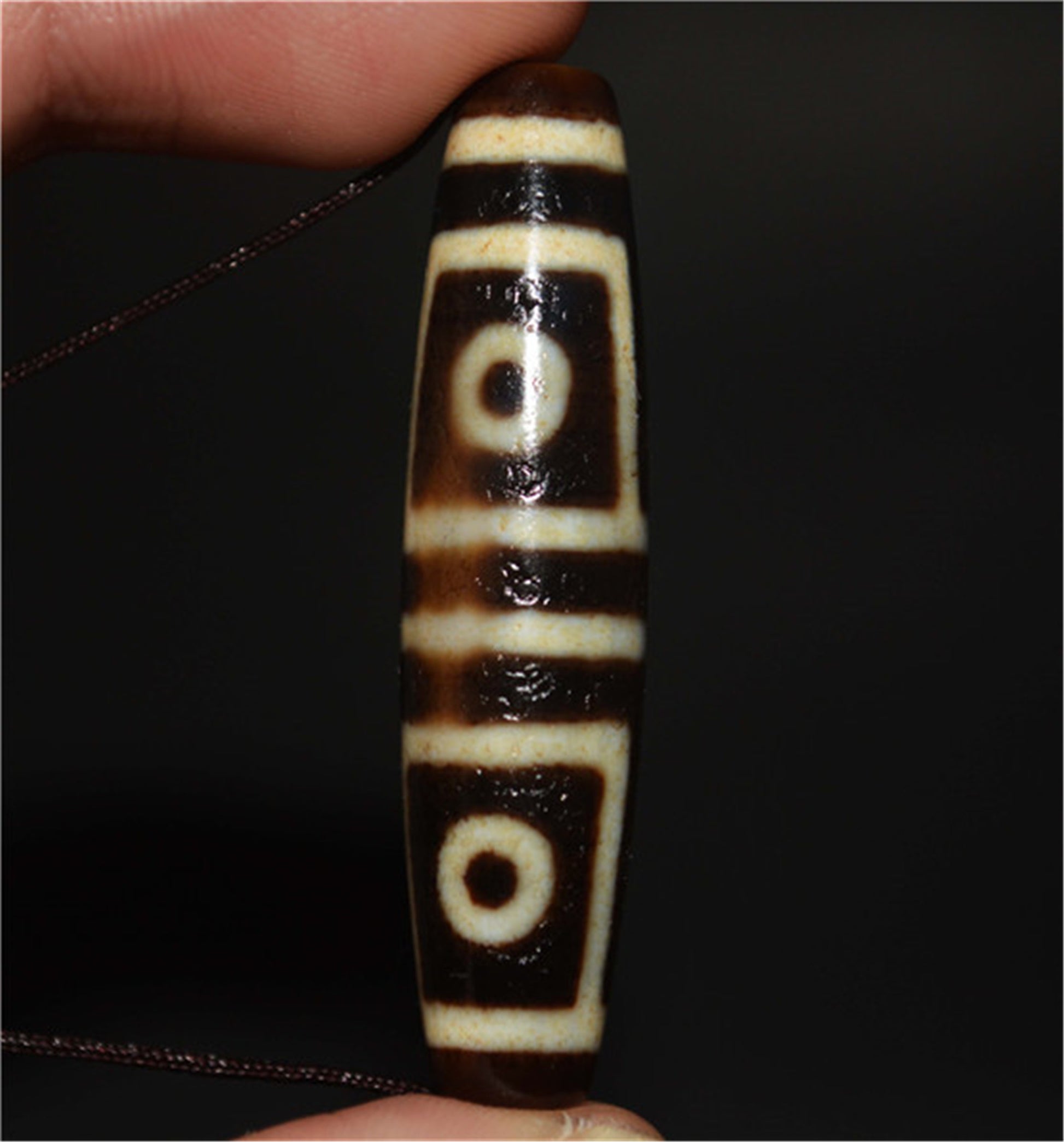 Genuine Tibetan Ancient Four Eyes Dzi Bead Pendant Amulet Himalaya Old Antique Real Agate Nepal 4 Eyed Pure Gzi Talisman Bracelet