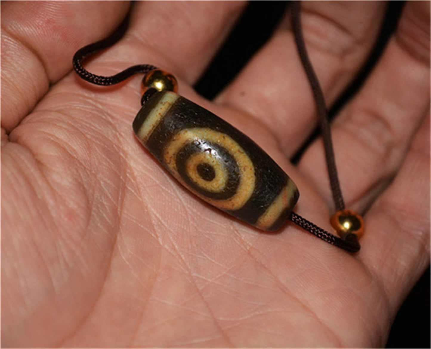 Genuine Tibetan Ancient Mountain One Eye Dzi Bead Pendant Amulet Pure Himalaya Old Antique Real Agate Nepal Three Two Eyed Pure Gzi Talisman Bracelet