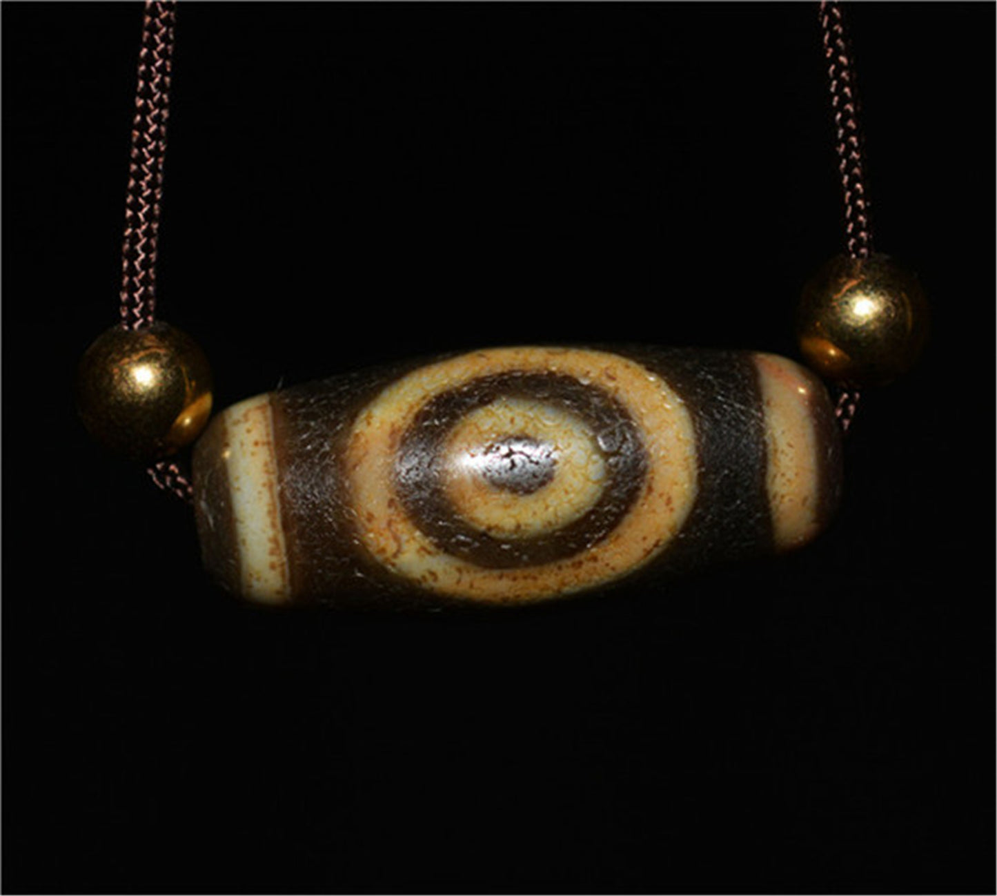 Genuine Tibetan Ancient Mountain One Eye Dzi Bead Pendant Amulet Pure Himalaya Old Antique Real Agate Nepal Three Two Eyed Pure Gzi Talisman Bracelet