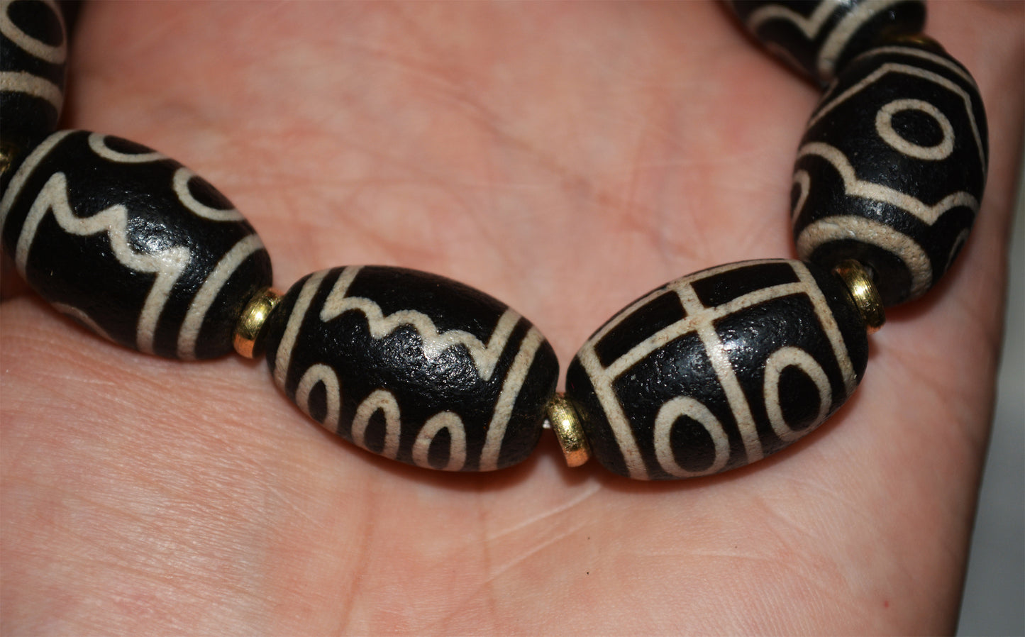 Real Tibetan Ancient Nine Eyes Dzi Bead Bracelet Amulet Himalaya Old Antique Genuine Agate Nepal One Two Three Four Five Six Seven Eight Eyed Pure Gzi Talisman Mala